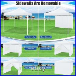 10'x10' Pop up Canopy Tent Heavy Duty Outdoor Instant Gazebo with 4 Sidewalls