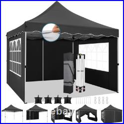 10'x10' Pop up Canopy Tent Hexagonal Frame Heavy Duty Commercial Instant Gazebo