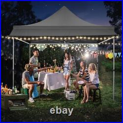 10'x10' Pop up Canopy Tent with Awning Heavy Duty Outdoor Vendors Party Gazebo