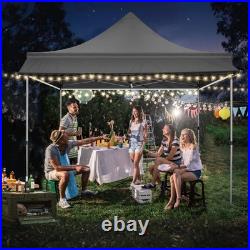10'x10' Pop up Canopy Tent with Awning Heavy Duty Outdoor Vendors Party Gazebo