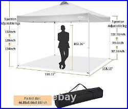 10'x10' Pop up Canopy Waterproof Commercial Instant Tent Party Gazebo Heavy Duty