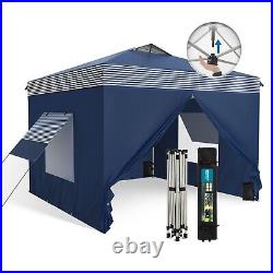10'x10' Privacy Pop UP Canopy Party Tent Folding Waterproof Gazebo with 4 Walls
