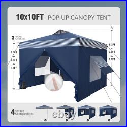 10'x10' Privacy Pop UP Canopy Party Tent Folding Waterproof Gazebo with 4 Walls
