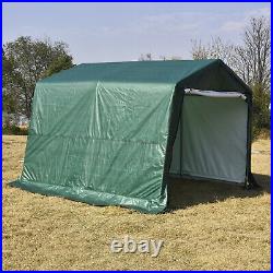 10'x10'x8' / 10'x15'x8' ft Carport Canopy Tent Shelter Garage Storage Shed Green