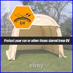 10'x10'x8' Dome Roof Carport Storage Shed Tent Auto Shelter Garage Shade Steel