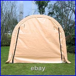 10'x10'x8' Dome Roof Carport Storage Shed Tent Auto Shelter Garage Shade Steel