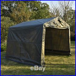 10'x10'x8'FT Storage Shed Logic Shelter Car Garage Steel Carport Canopy Tent