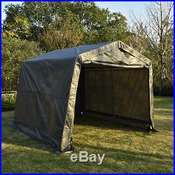 10'x10'x8'FT Storage Shed Logic Shelter Car Garage Steel Carport Canopy Tent