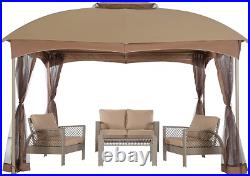 10'x12' Outdoor Canopy Gazebo Awning Wedding Party Tent with Mosquito Netting