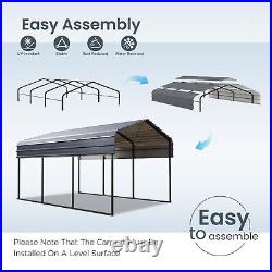 10'x15' 10'x20' 20'x20' 20x30' Carport Outdoor Metal Steel Car Shelter Garage