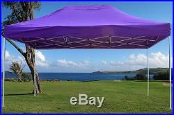 10'x15' Enclosed Pop Up Canopy Party Folding Tent Purple E Model