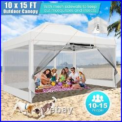 10'x15' Outdoor Canopy Heavy Duty Patio Camping Gazebo Shelter Party Events Tent