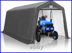 10'x15' Outdoor Shelter Heavy Duty Storage Carport Canopy Garage Shed Tent Gray