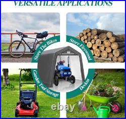 10'x15' Outdoor Shelter Heavy Duty Storage Carport Canopy Garage Shed Tent Gray