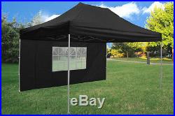 10'x15' Pop Up Canopy Party Tent Black F Model Upgraded Frame