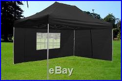 10'x15' Pop Up Canopy Party Tent EZ Black F Model Upgraded Frame
