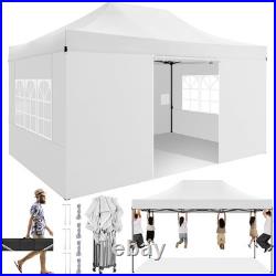 10'x15' Pop-Up Canopy Tent Heavy Duty Outdoor Gazebo with Removable Sidewalls