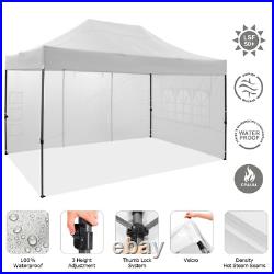 10'x15' Pop-Up Canopy Tent Heavy Duty Outdoor Gazebo with Removable Sidewalls