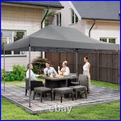 10'x15' Pop-Up Canopy Tent Heavy Duty Outdoor Gazebo with Removable Sidewalls