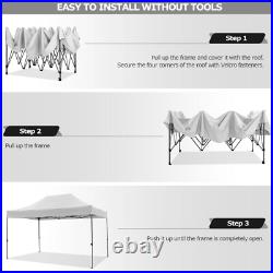 10'x15' Pop-Up Canopy Tent Heavy Duty Outdoor Gazebo with Removable Sidewalls