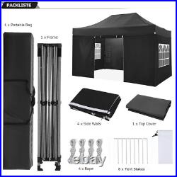 10'x15' Pop-Up Canopy Tent Heavy Duty Outdoor Gazebo with Removable Sidewalls US
