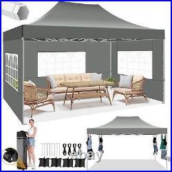 10'x15' Pop up Canopy Heavy Duty Gazebo Instant Commercial Tent with Sandbags