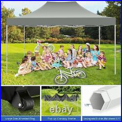 10'x15' Pop up Canopy Heavy Duty Gazebo Instant Commercial Tent with Sandbags