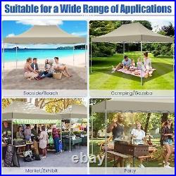 10'x15' Pop up Canopy Heavy Duty Gazebo Instant Commercial Tent with Sidewalls