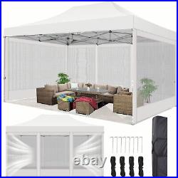 10'x15' Pop up Canopy Heavy Duty Outdoor Party Shelter Enclosed Waterproof Tent