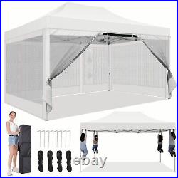 10'x15' Pop up Canopy Heavy Duty Outdoor Party Shelter Enclosed Waterproof Tent