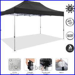 10'x15' Pop up Canopy Tent Heavy Duty Commercial Outdoor Gazebo Frame Thickened