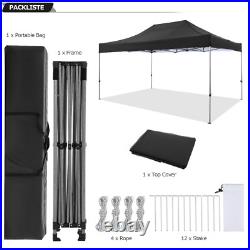 10'x15' Pop up Canopy Tent Heavy Duty Commercial Outdoor Gazebo Frame Thickened