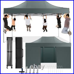 10'x15' Pop up Canopy with 4 Sidewall Heavy Duty Commercial Outdoor Party Gazebo