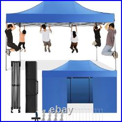 10'x15' Pop up Canopy with 4 Sidewall Heavy Duty Commercial Outdoor Party Gazebo