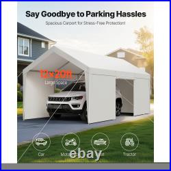 10'x20' 12'x20' Carport Heavy Duty Car Port Canopy Outdoor Portable Garage Tent