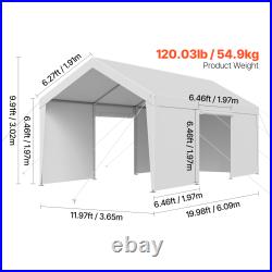 10'x20' 12'x20' Carport Heavy Duty Car Port Canopy Outdoor Portable Garage Tent