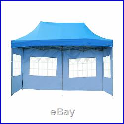 10'x20' Blue Outdoor POP UP Gazebo Canopy Wedding Party Tent Folding with Walls