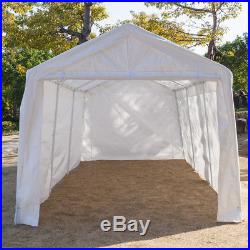 10'x20' Canopy Kit Set Car Boat Carport Garage Tent Sun Shelter with Side Wall