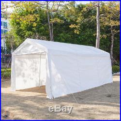 10'x20' Canopy Kit Set Car Boat Carport Garage Tent Sun Shelter with Side Wall