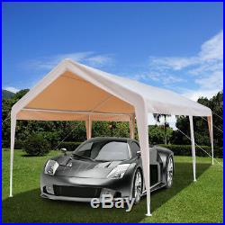 10'x20' Car Carport Waterproof Canopy Steel Portable Shelter Garage Khaki