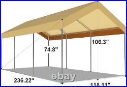 10'x20' Carport Car Canopy Heavy Duty Garage Shelter Steel Frame Outdoor 8 Legs