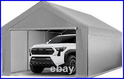 10'x20' Carport Heavy Duty Canopy Tent Garage Shed with4 Roll-up Windows&2 Doors