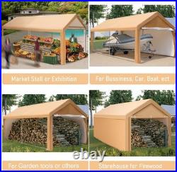 10'x20' Carport Outdoor Carport Heavy Duty Car Shelter Garage Car Tent Canopy