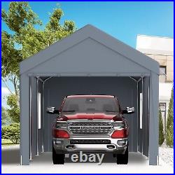 10'x20' Carport Portable Garage Car Canopy with Roll-up Doors Ventilated Windows