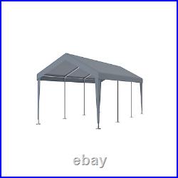 10'x20' Carport Portable Garage Car Canopy with Roll-up Doors Ventilated Windows