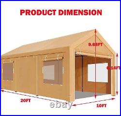 10''x20'' Carport Waterproof Canopy Heavy Duty Outdoor Garage Party Tent Shelter