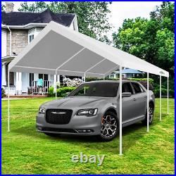 10'x20' Carport with Sidewalls&2 Doors, Heavy Duty Canopy Party Tent Garage Shed #