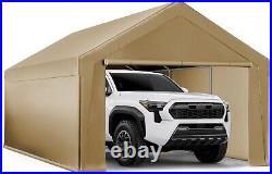 10'x20' Carport with2 Sidewalls&2 Doors, Heavy Duty Canopy Party Tent Shed Garage
