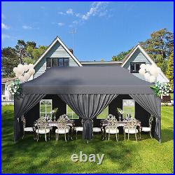 10'x20' Commercial Pop UP Canopy Party Tent Folding Waterproof with 6 Sidewalls