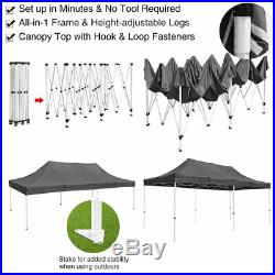 10 x20 EZ Pop UP Wedding Party Tent Folding Gazebo Canopy Heavy Duty/ Carry Case